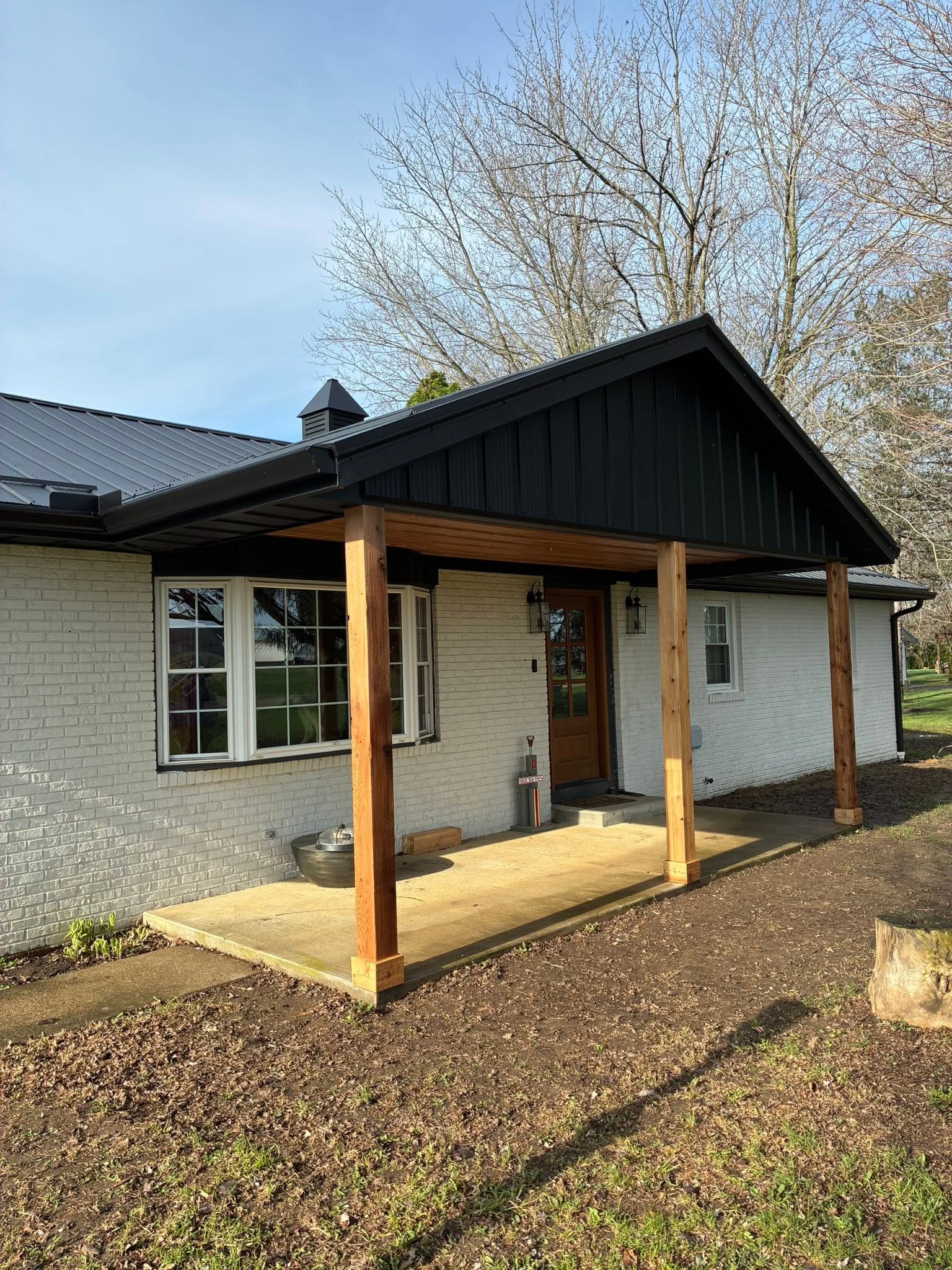 Finished porch trim and posts