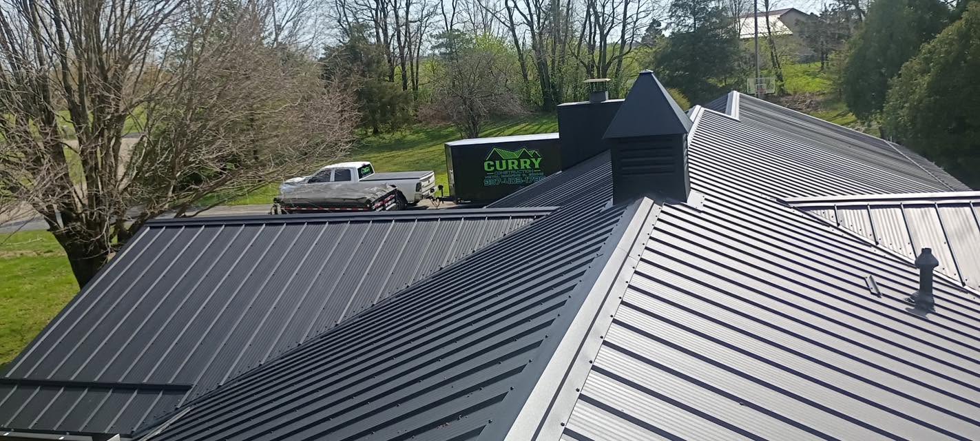 Standing seam ridge and metal roof detail